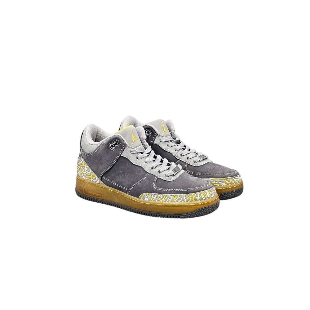Nike Men's Size 7.5 Air Jordan Fusion 3 Air Force Flint Grey Sneakers 323626-071